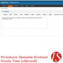 Product Details Embed Code Tab v1.5.x & v2.x (vQmod)
